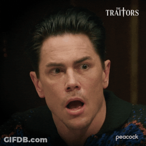 Man's Face With The Traitors Behind Him GIF