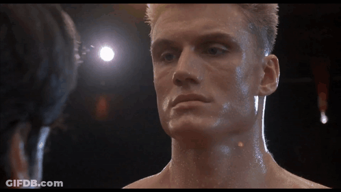 Man's Face With Water Drops GIF