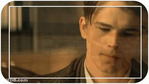 Man's Face With White Border GIF