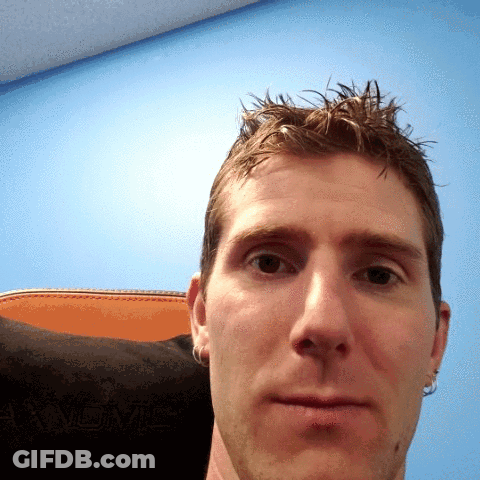 Man's Face With Worms Word GIF