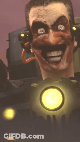 Man's Face With Yellow Circle GIF