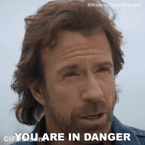 Man's Face With You Are In Danger GIF