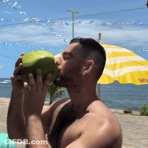 Man's Hairy Face Mustache GIF
