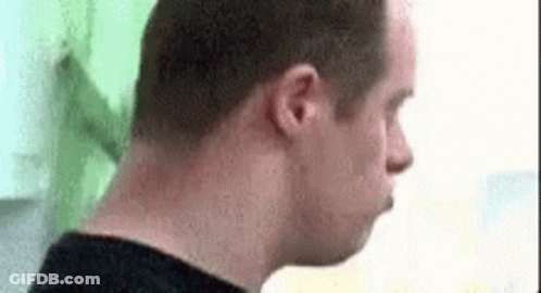 Man's Head And Neck Close-Up GIF