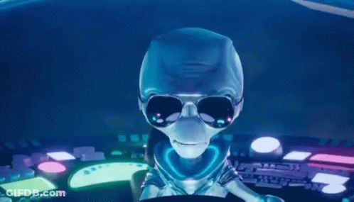 Man's Head In Glass Dome GIF