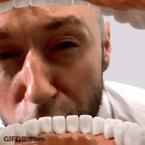 Man's Mouth And Teeth Close Up GIF