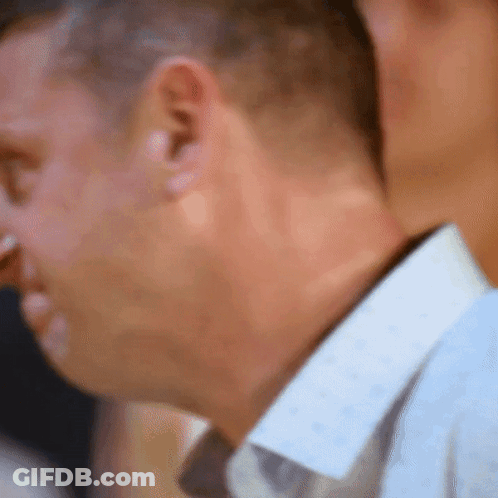 Man's Neck Close Up GIF