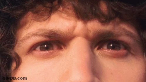 Man's Serious Eye Close Up GIF