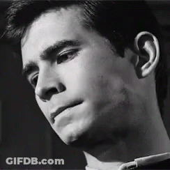 Man's Serious Face Close Up GIF