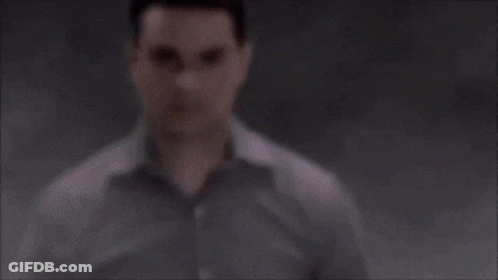 Man's Serious Face Close Up GIF