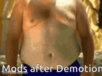 Man's Torso With Mods After Demotion GIF