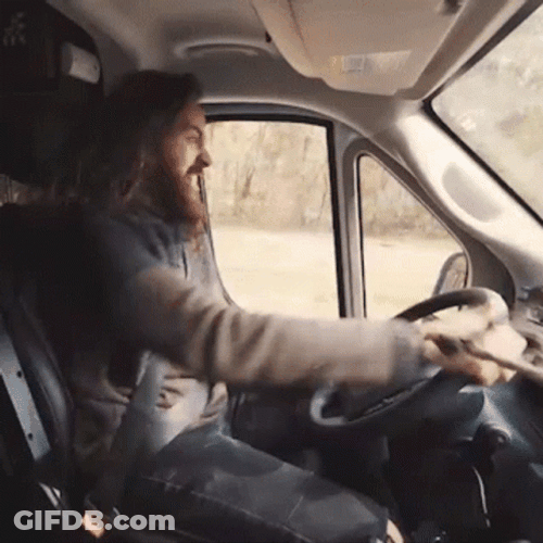 Man's Truck Crazy Driving GIF