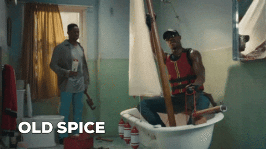 Man Sailing Away In Bathroom K Bye GIF