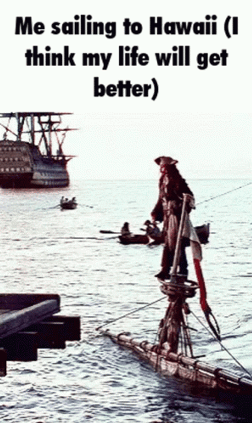 Man Sailing To Hawaii GIF