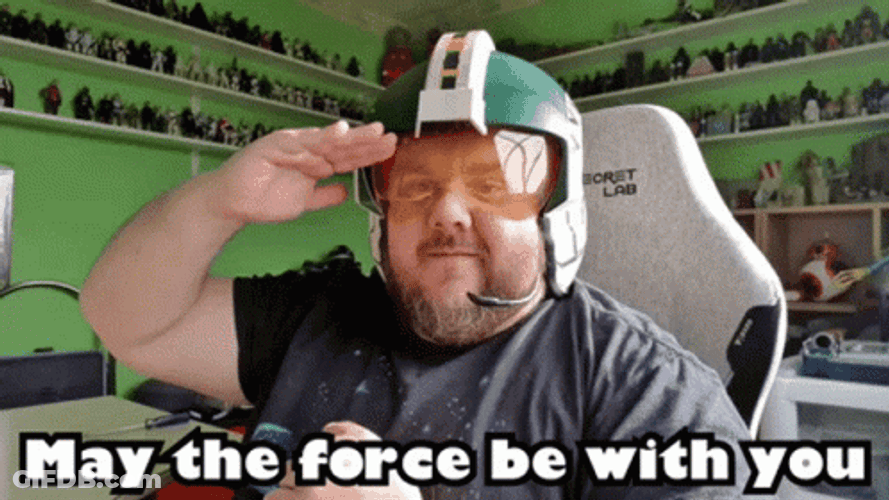 Man Salutes May The Force Be With You GIF