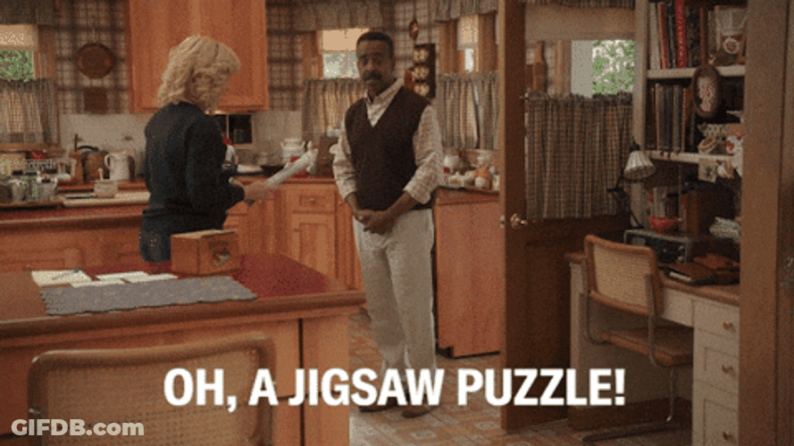 Man Saw Jigsaw Puzzle GIF