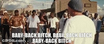 Man Saying Baby Back Bitch To Crowd GIF