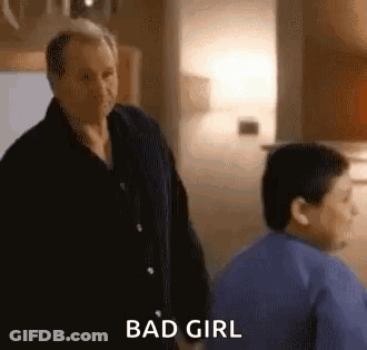Man Saying Bad Girl To Boy GIF