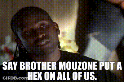 Man Saying Brother Mouzone Put Hex On All Of Us GIF