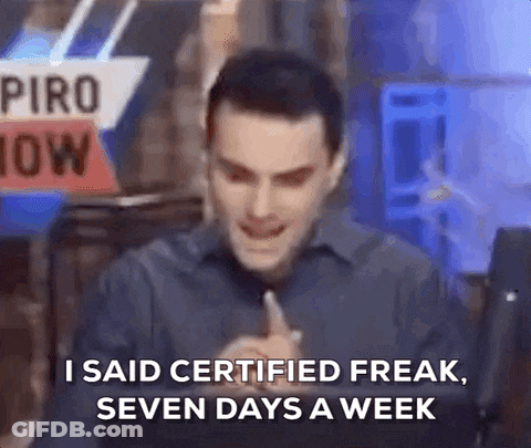 Man Saying Certified Freak Seven Days GIF