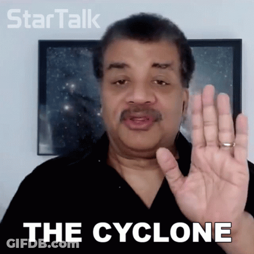 Man Saying Cyclone With Hand GIF