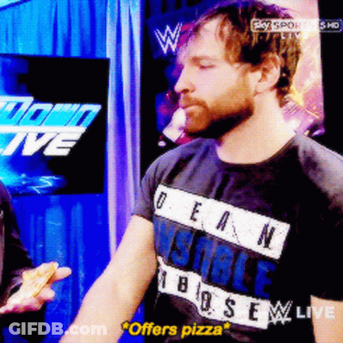 Man Saying Dean Sible Offers Pizza GIF