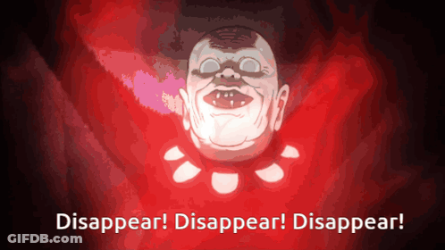 Man Saying Disappear Disappear Disappear GIF
