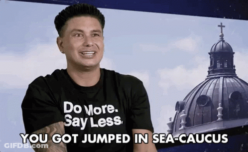 Man Saying Do More Say Less You Got Jumped In Sea-Caucus GIF