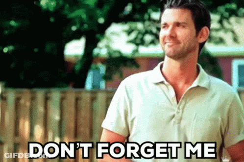 Man Saying Don't Forget Me At Wooden Fence GIF