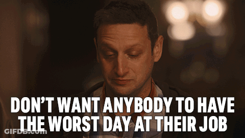 Man Saying Don't Want Anybody To Have Worst Day At Job GIF