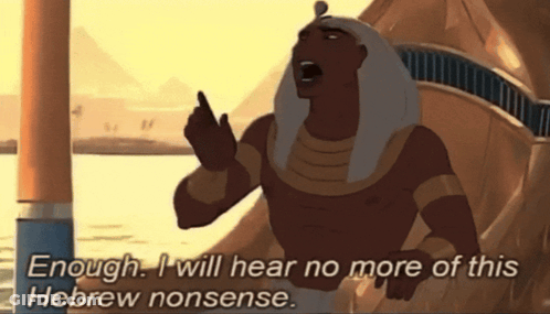 Man Saying Enough I Will Hear No More Of This Hebrew Nonsense GIF