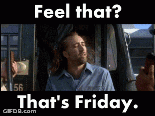 Man Saying Feel That That's Friday GIF