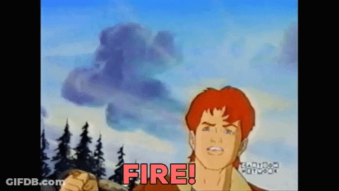 Man Saying Fire In Red GIF