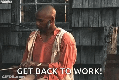Man Saying Get Back To Work GIF