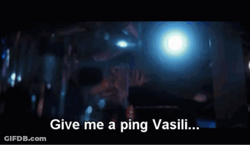 Man Saying Give Me A Ping Vasili In Dark Room GIF