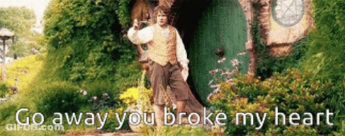 Man Saying Go Away You Broke My Heart GIF