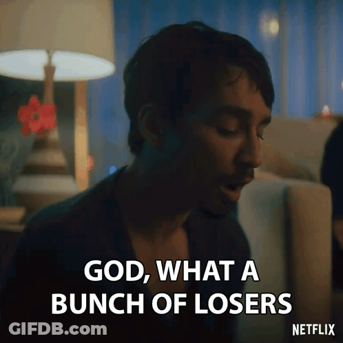 Man Saying God What A Bunch Of Losers GIF