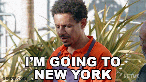 Man Saying Going To New York GIF