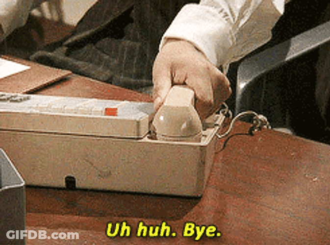 Man Saying Good Bye Hang Up Phone GIF