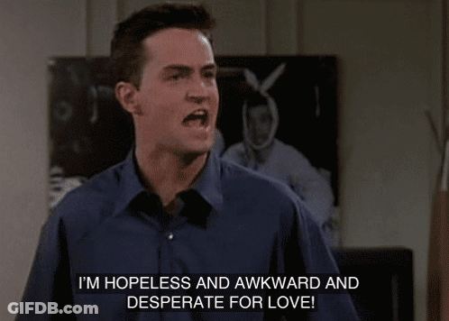 Man Saying He Is Hopeless And Awkward And Desperate For Love GIF