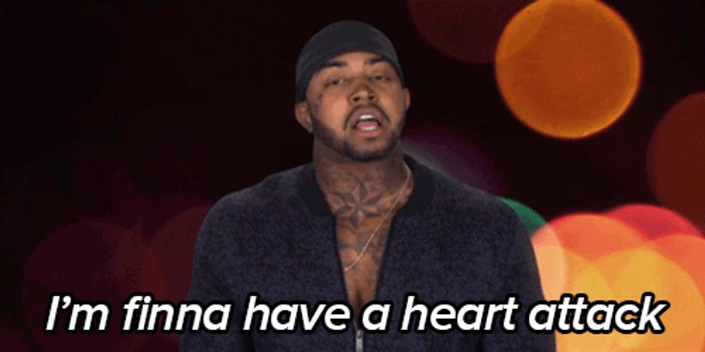 Man Saying Heart Attack GIF