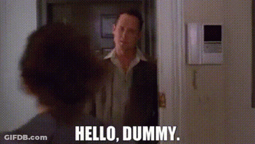 Man Saying Hello Dummy GIF