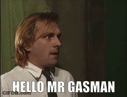 Man Saying Hello Mr Gasman GIF