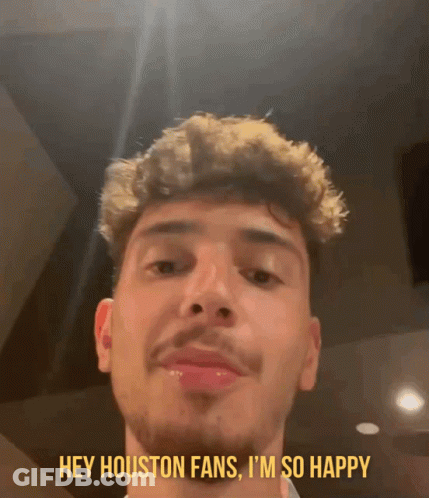 Man Saying Hey Houston Fans I'm So Happy GIF