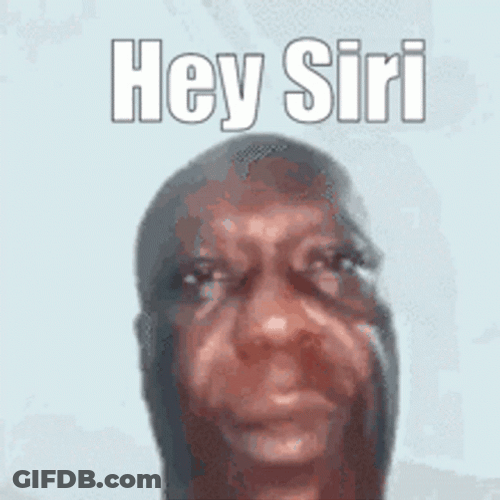 Man Saying Hey Siri Hysterically GIF