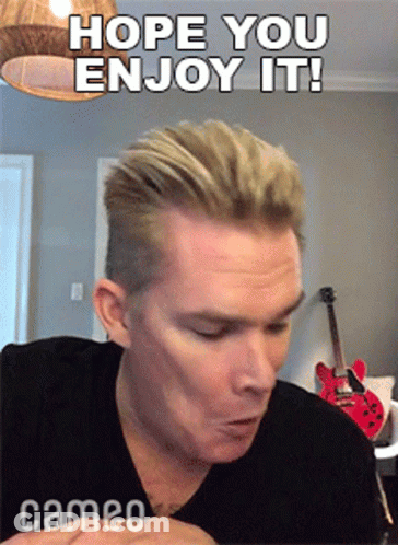 Man Saying Hope You Enjoy It In Front Of Guitar GIF