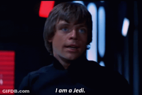 Man Saying I Am A Jedi GIF