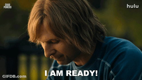 Man Saying I Am Ready In Hulu Ad GIF