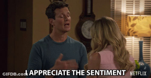 Man Saying I Appreciate The Sentiment GIF