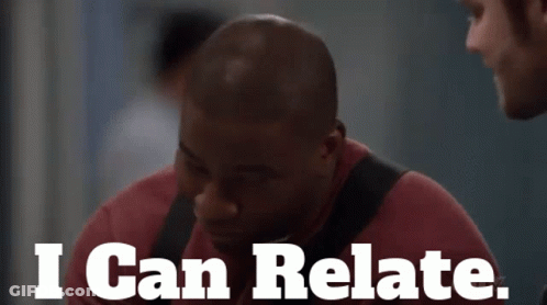 Man Saying I Can Relate Looking Down GIF